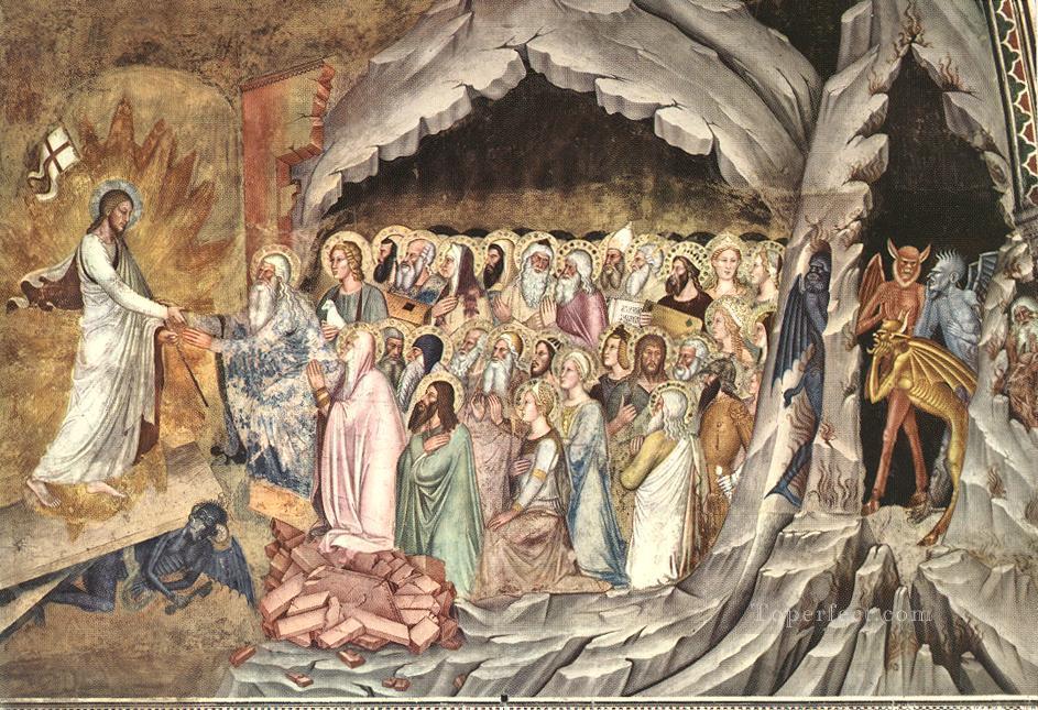 Descenso de Cristo al Limbo pintor del Quattrocento Andrea da Firenze Pintura al óleo